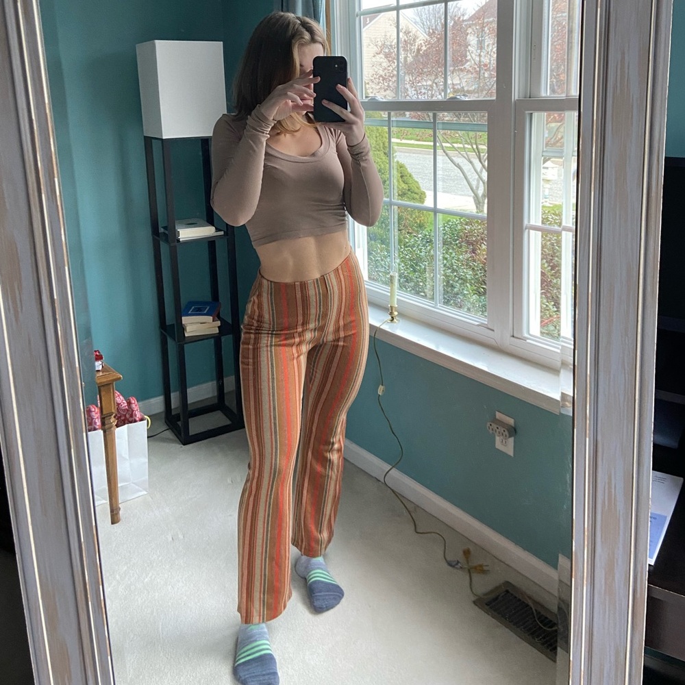 Urban outfitters striped flared pants